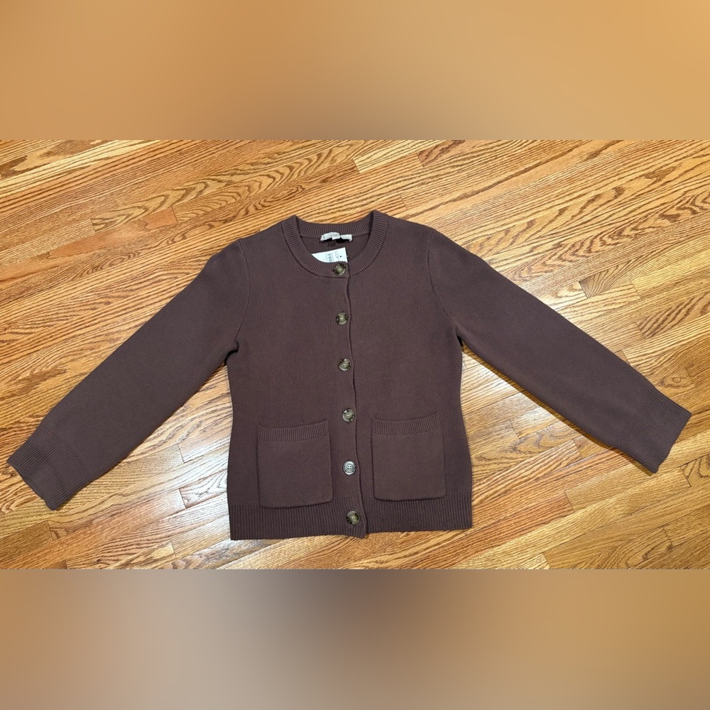 Brown Button-Up Cardigan